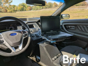 Getac B360 with a Gamber-Johnson Mount in a Ford Inceptor Sedan
